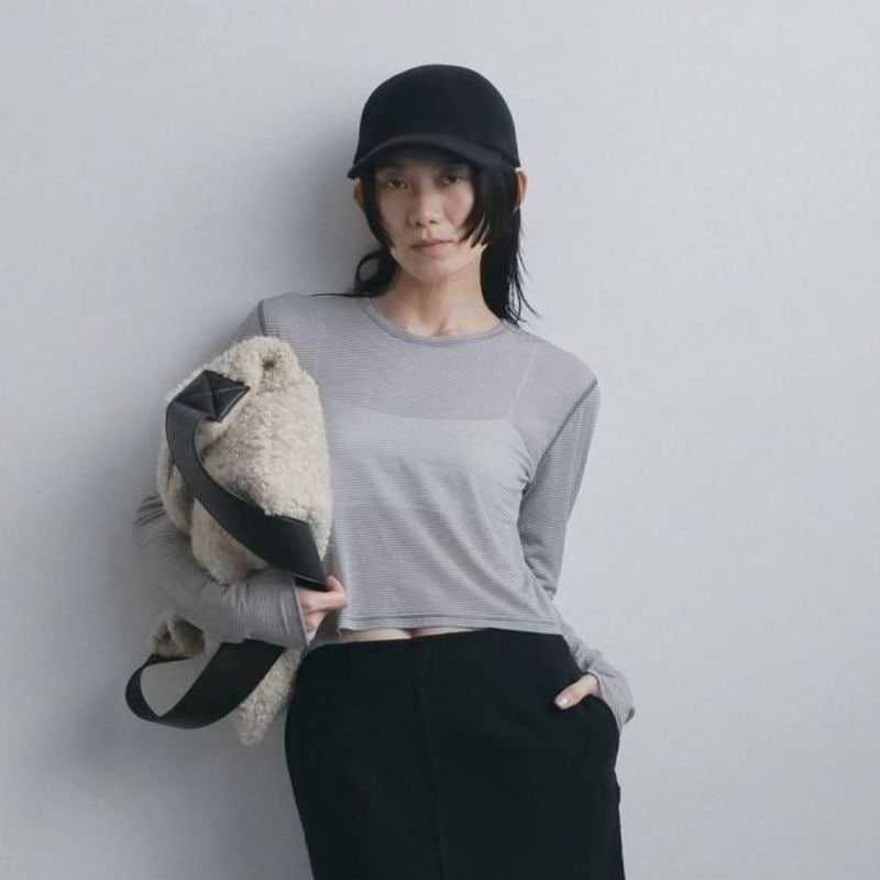 Sheer Border Long T-shirts  