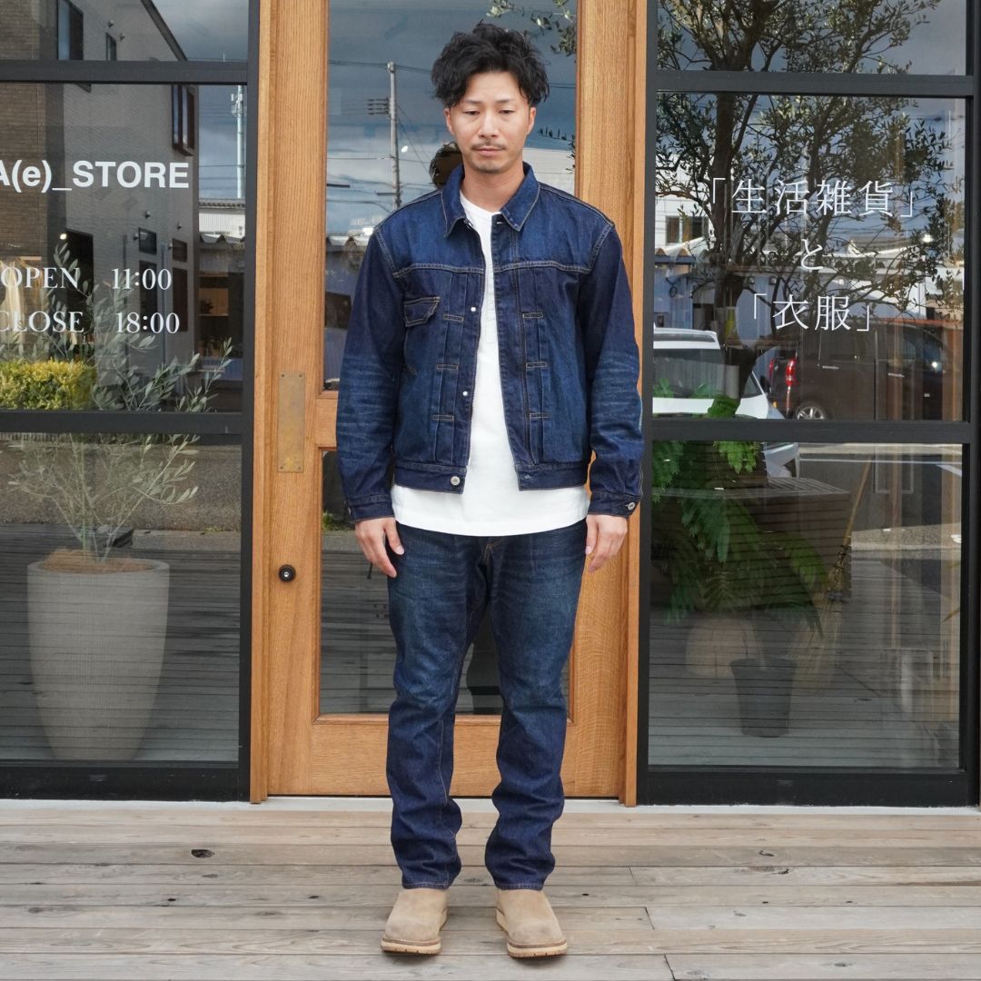 TRUCKER BLOUSON COTTON 11.5oz DENIM VW DARK WITH WINDSTOPPER