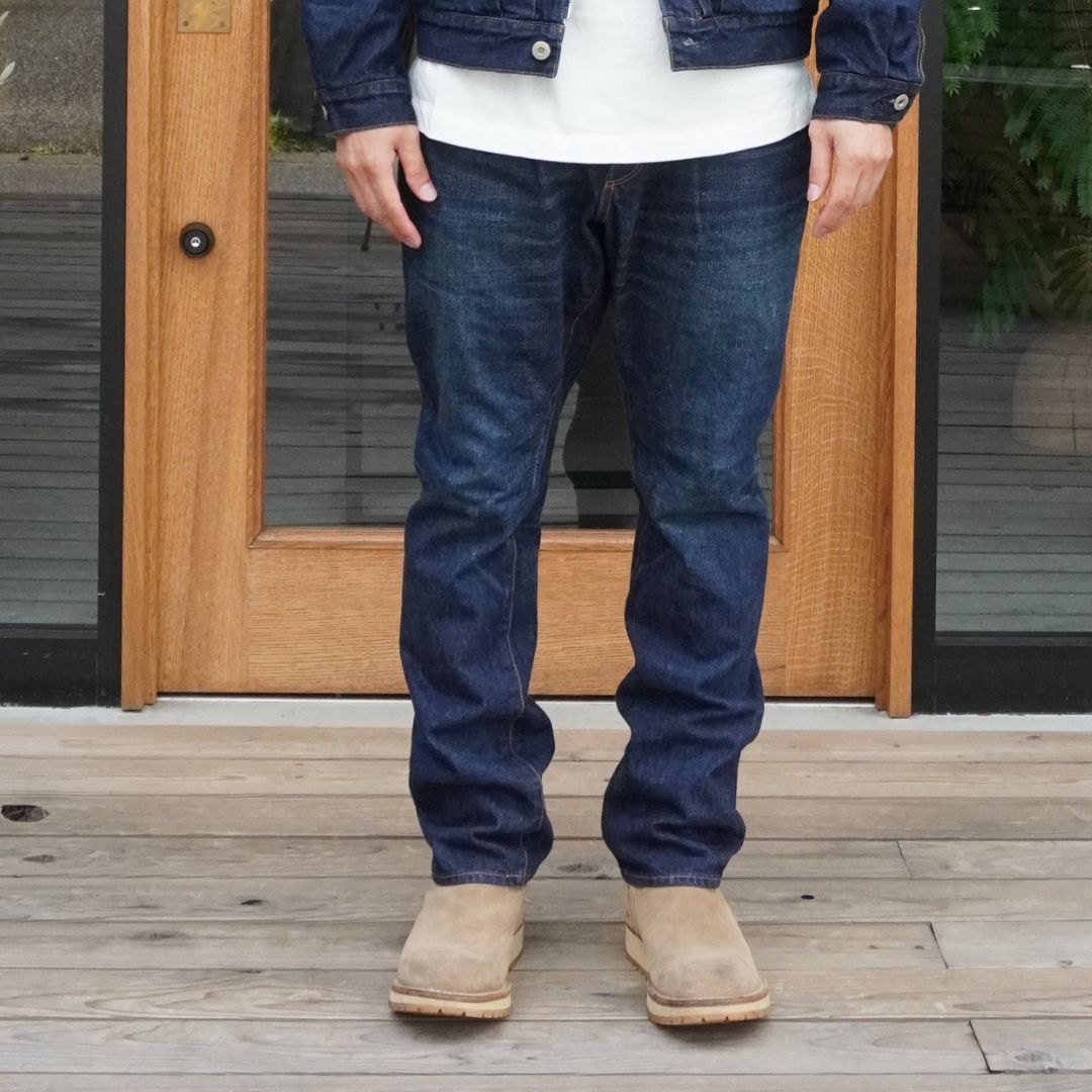 DWELLER 5P JEANS TP COTTON 13.5oz SELVEDGE DENIM VW DARK
