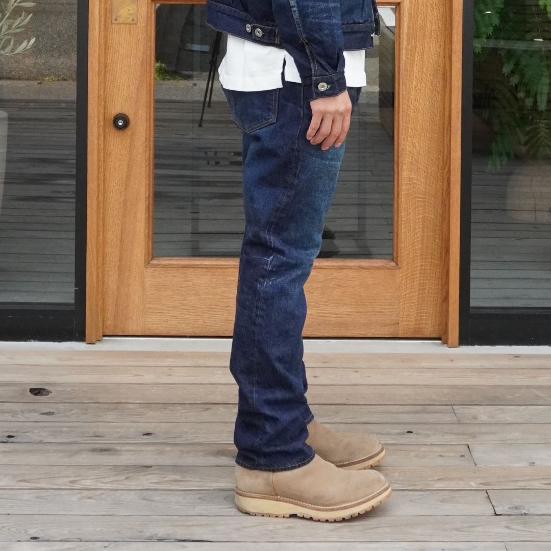 DWELLER 5P JEANS TP COTTON 13.5oz SELVEDGE DENIM VW DARK
