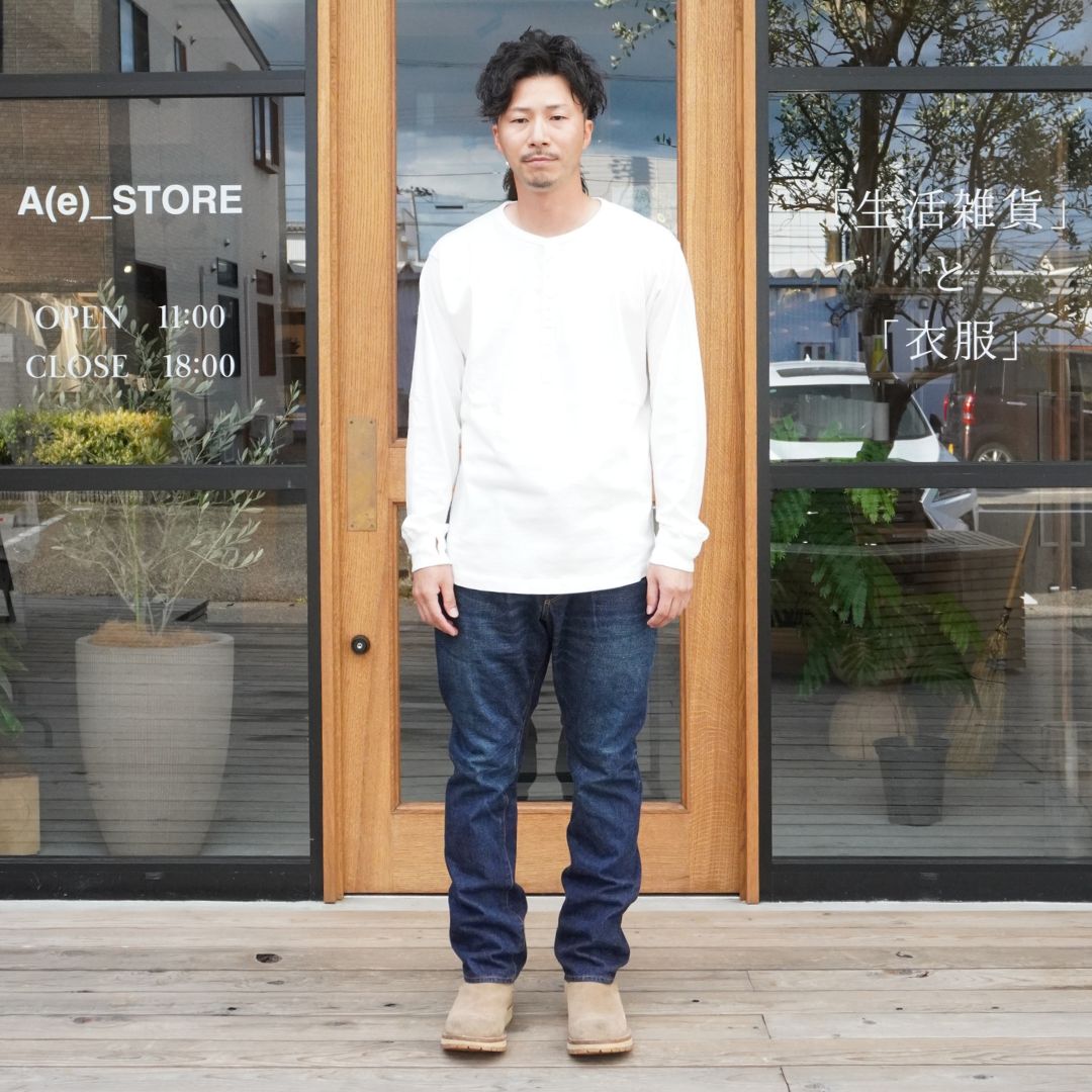 DWELLER L/S HENRY NECK TEE COTTON JERSEY | nonnative | A(e)_STORE