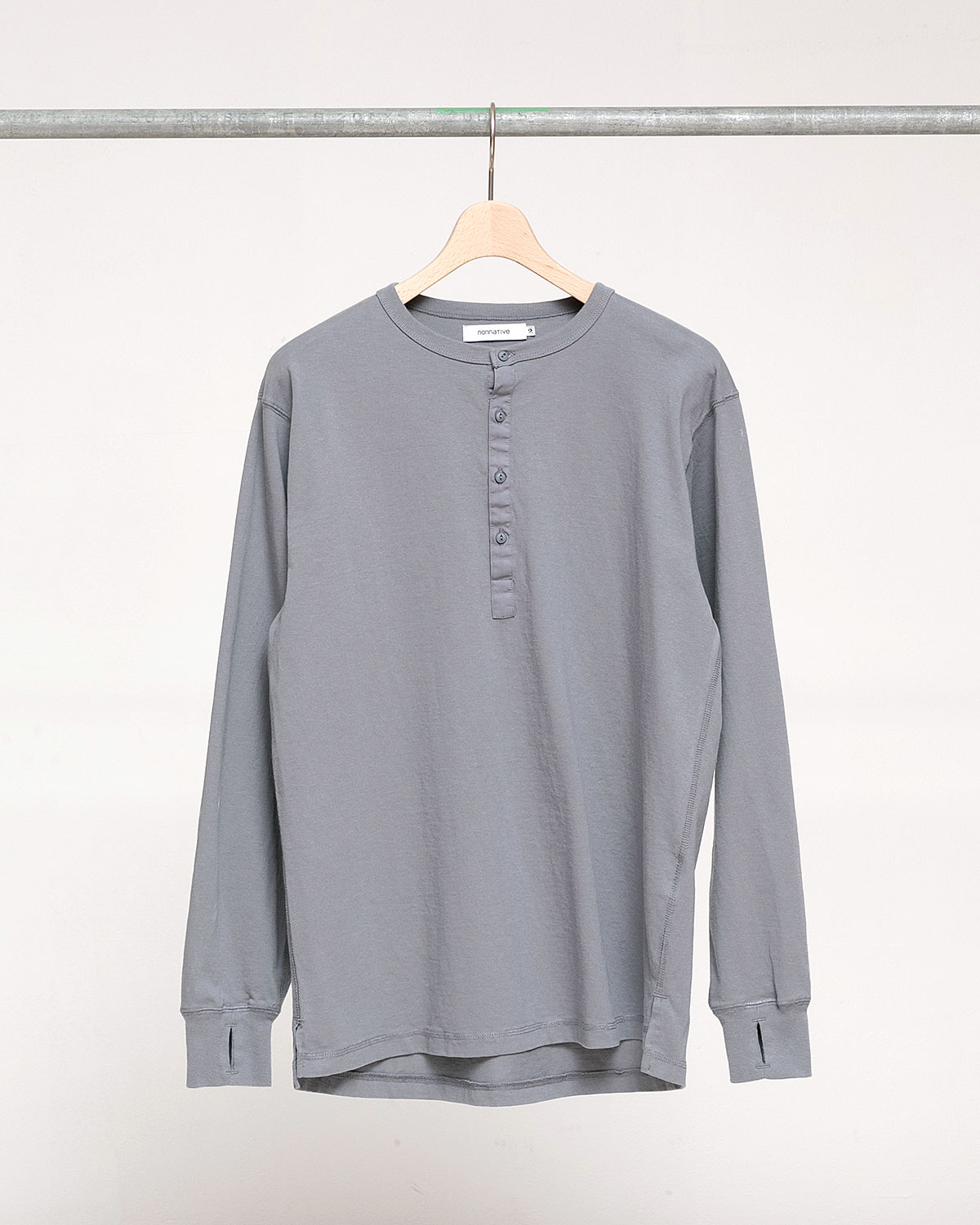 DWELLER L/S HENRY NECK TEE COTTON JERSEY | nonnative | A(e)_STORE
