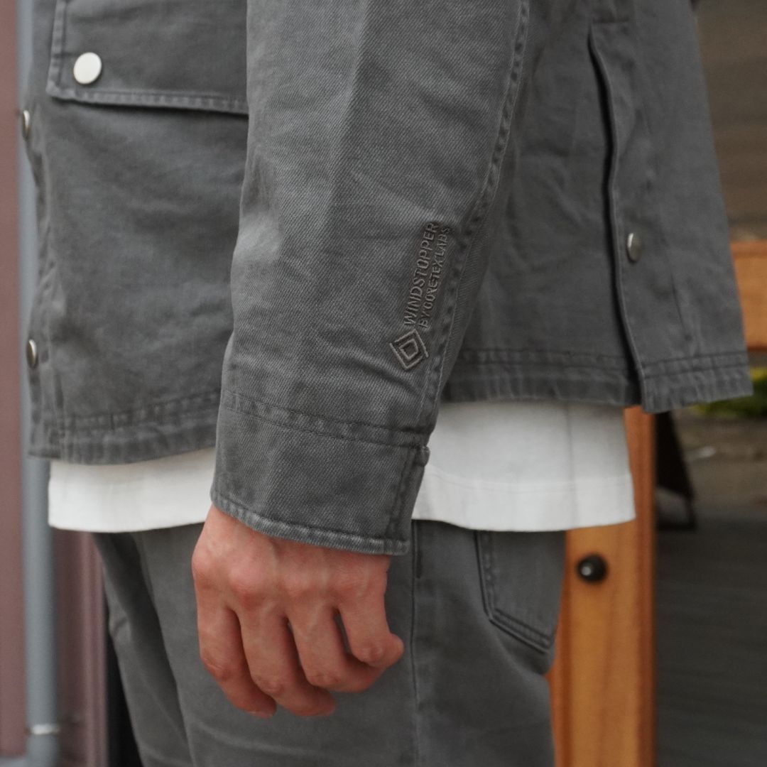RIDER JACKET COTTON DRILL PIGMENT DYE WITH WINDSTOPPER