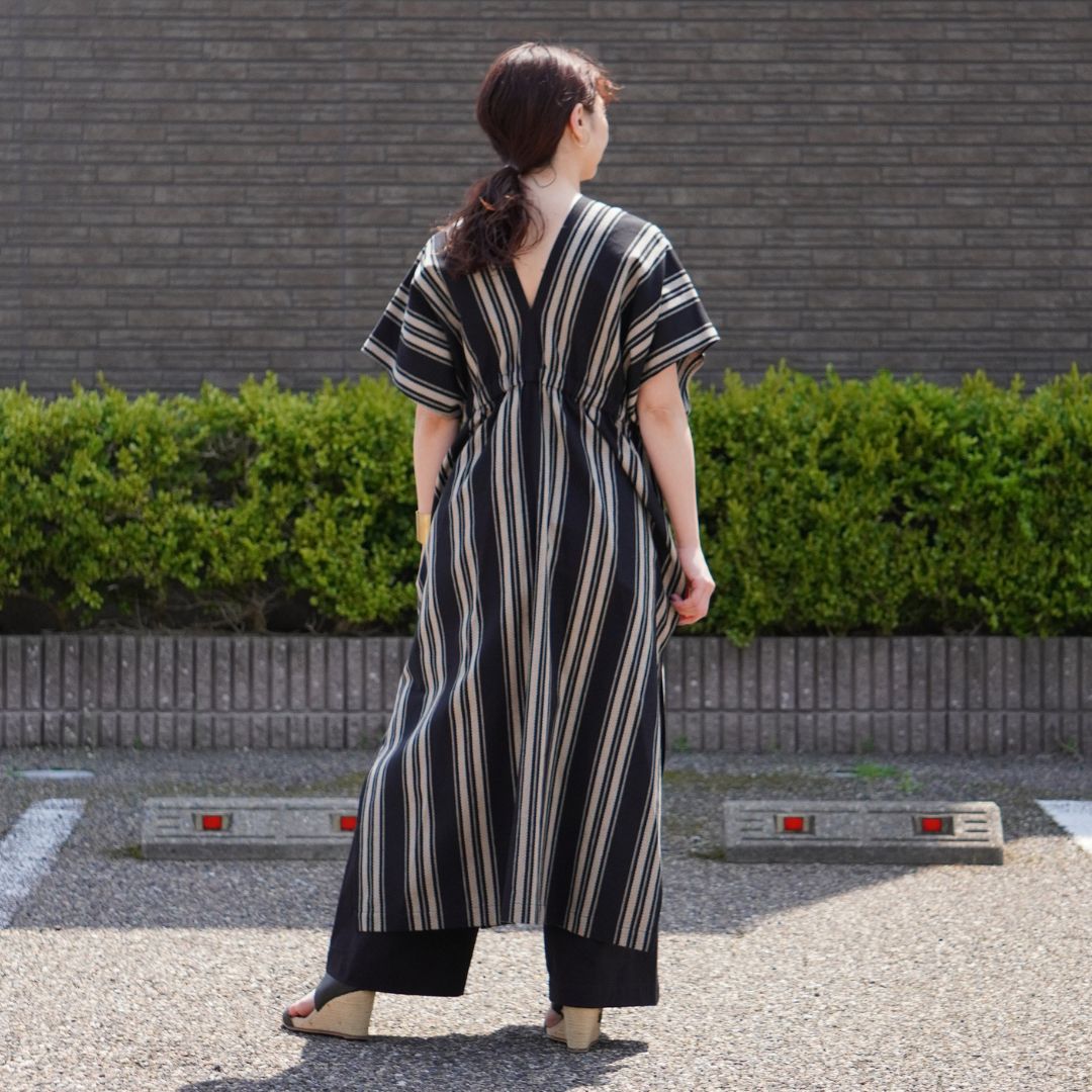 STANDARD / native stripe | NEO KAFTAN DRESS