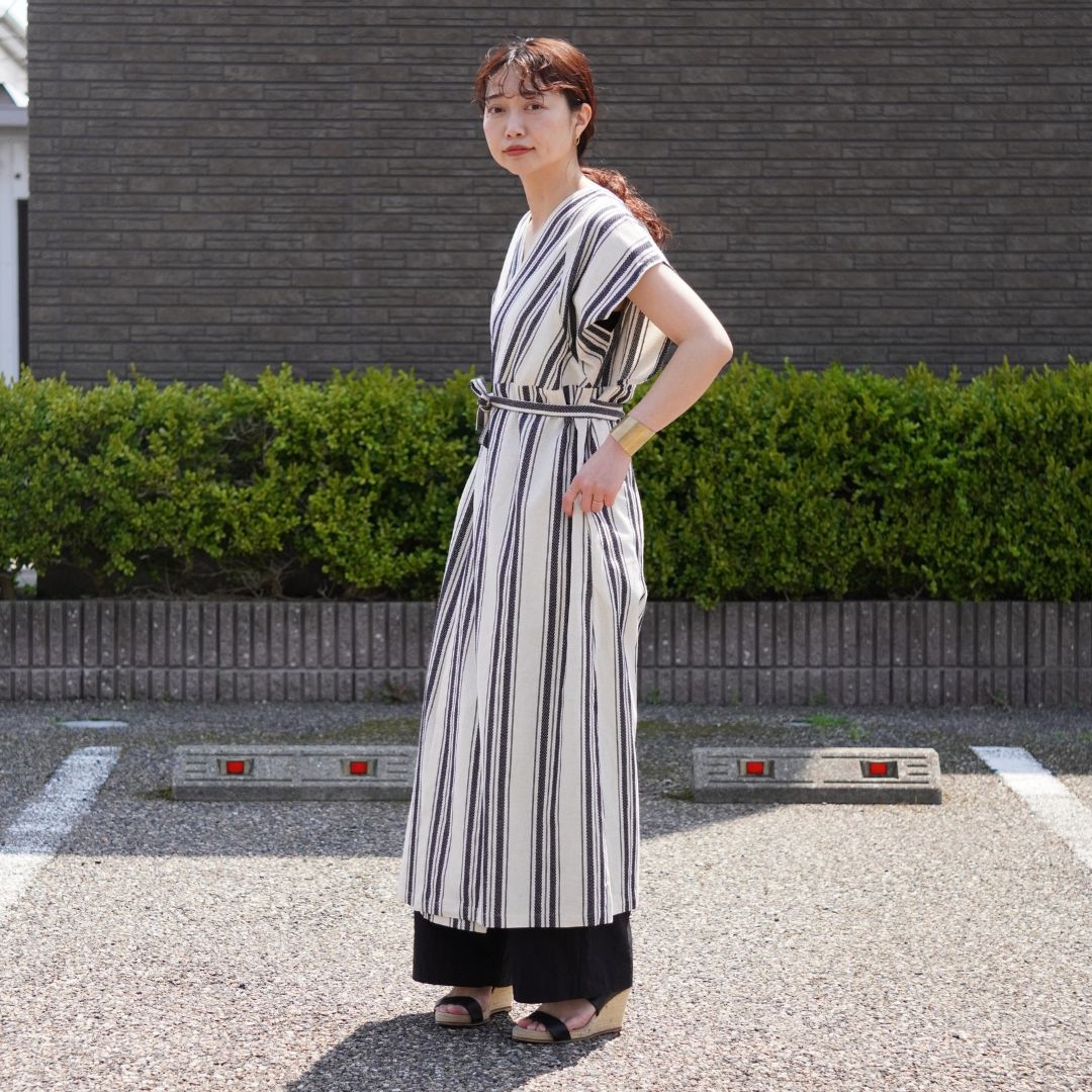 STANDARD / native stripe | APRON DRESS