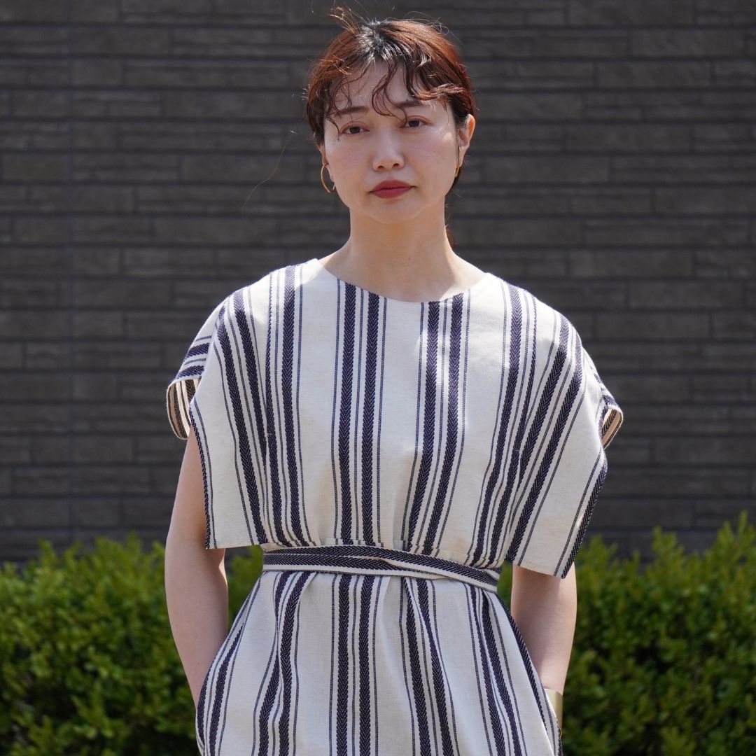 STANDARD / native stripe | APRON DRESS