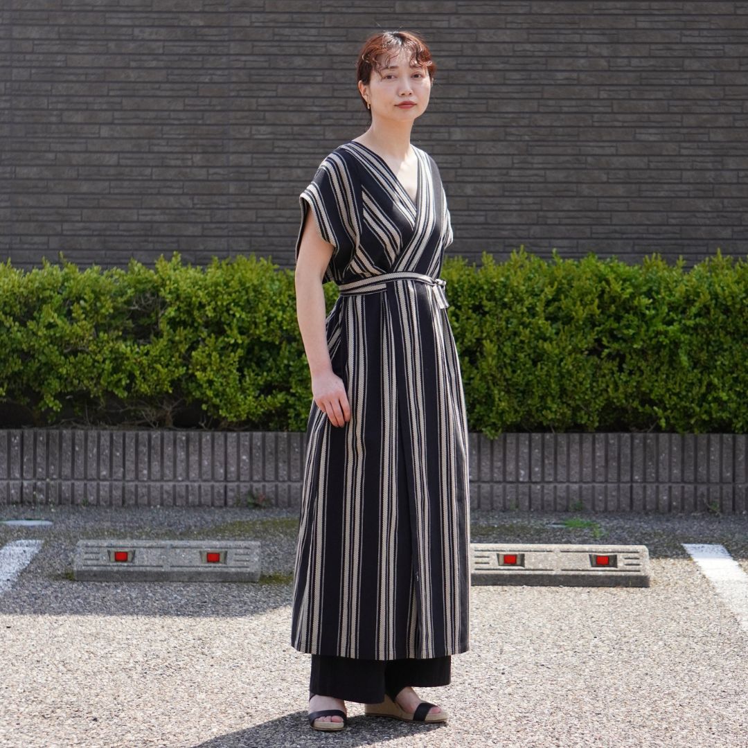 STANDARD / native stripe | APRON DRESS