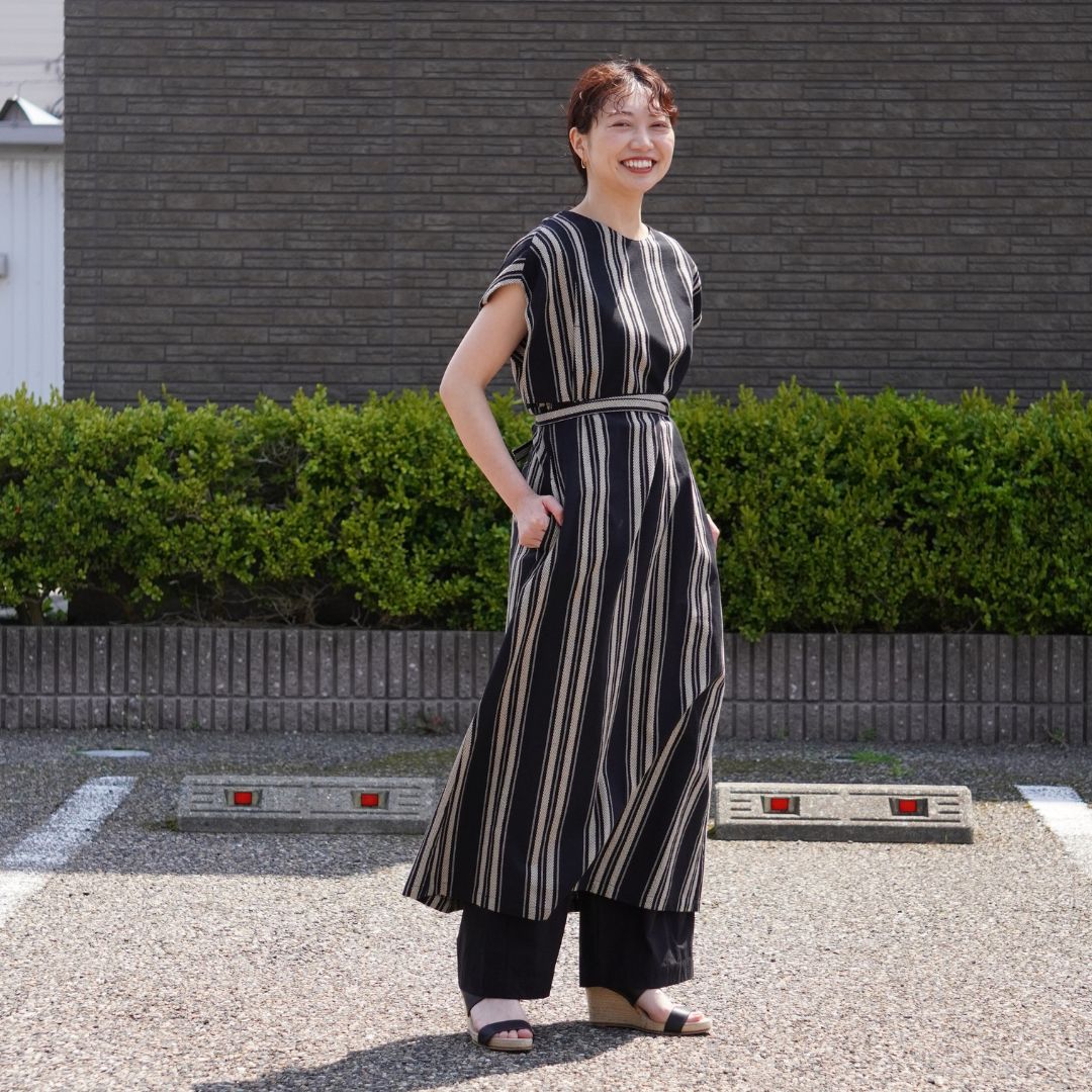 STANDARD / native stripe | APRON DRESS