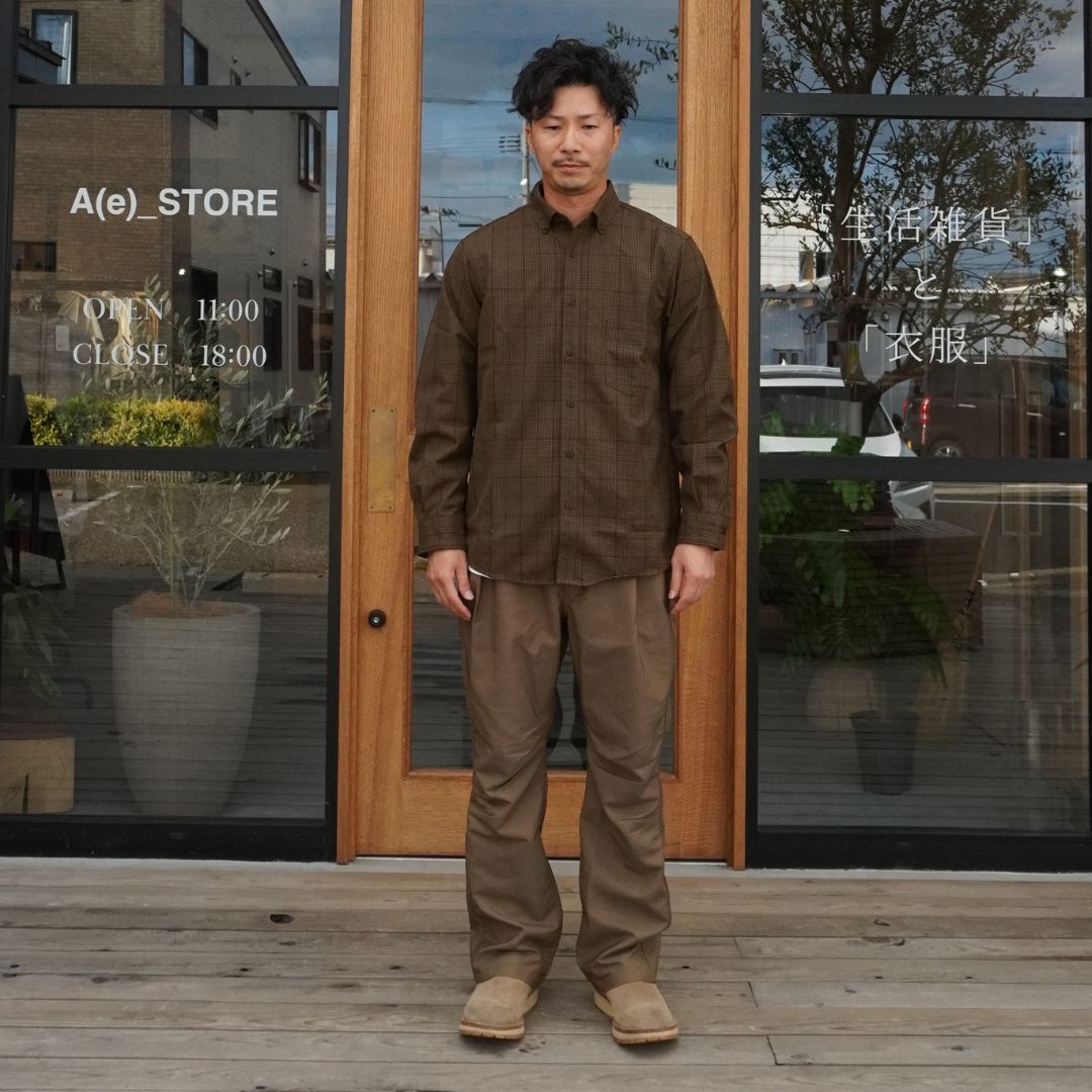 DWELLER B.D. SHIRT P/W GABARDINE TARTAN CHECK | nonnative | A(e)_STORE