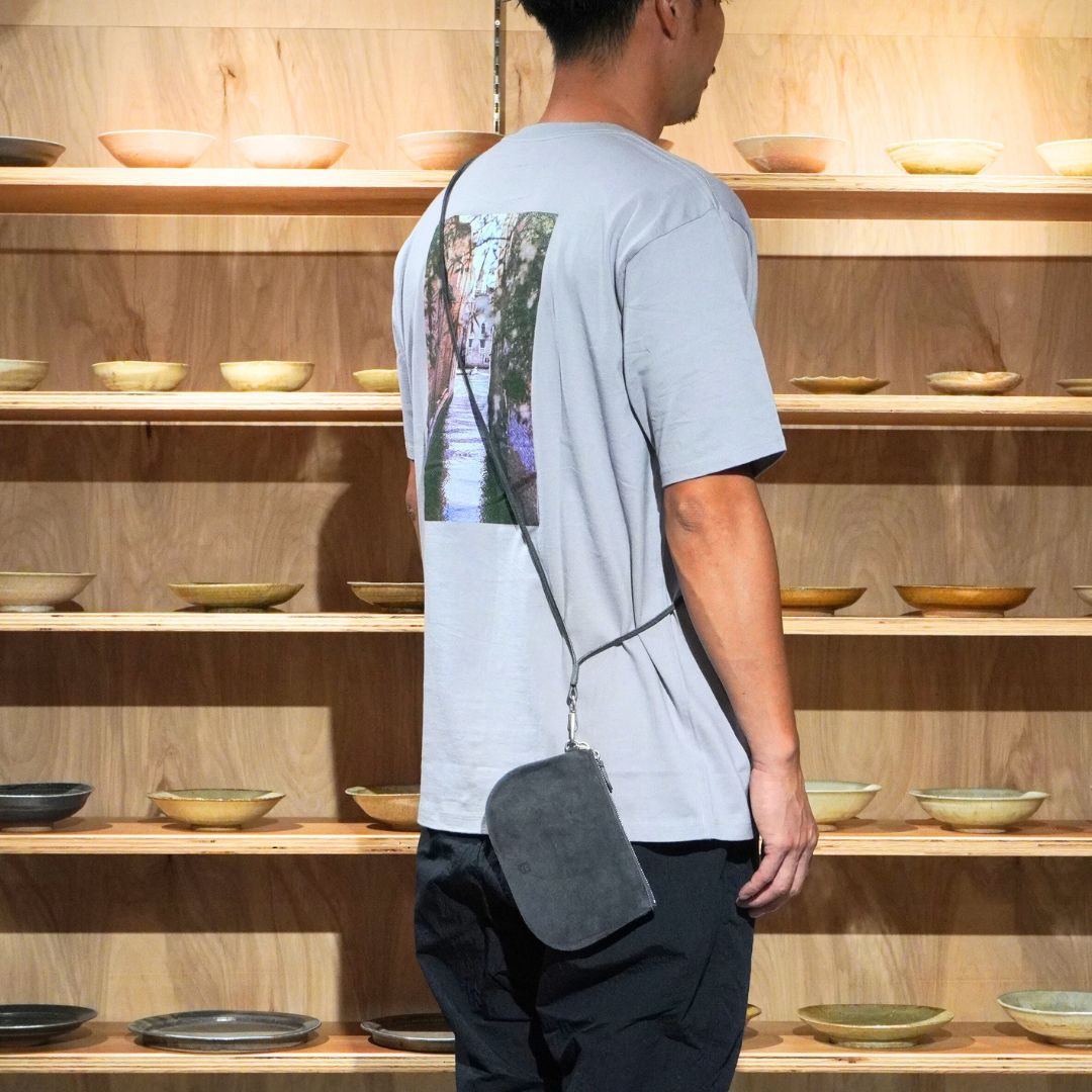 STRAP KEY RING LONG with PIG SUEDE