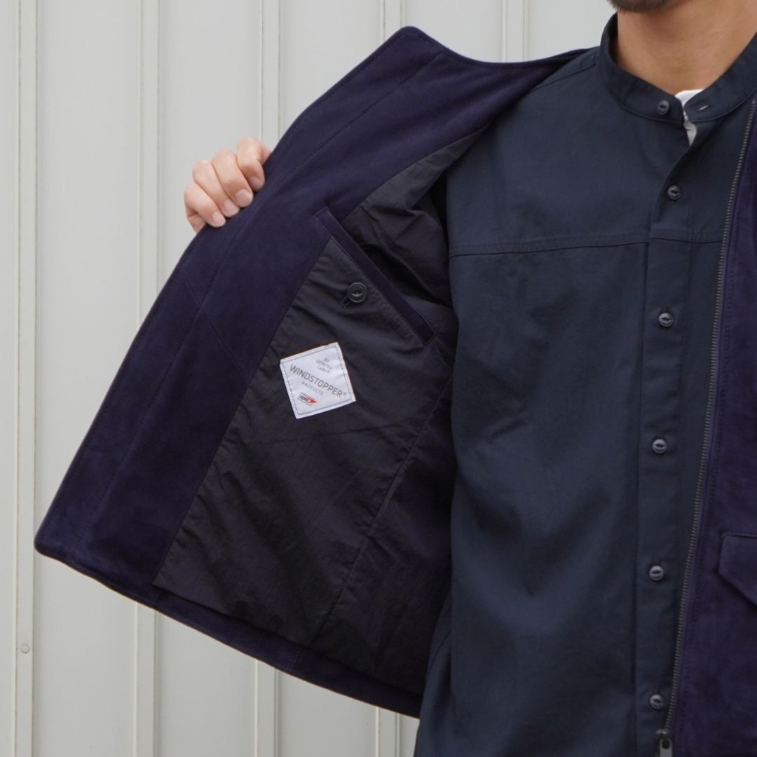 RIDER BLOUSON SHEEP NUBUCK LEATHER WITH WINDSTOPPER