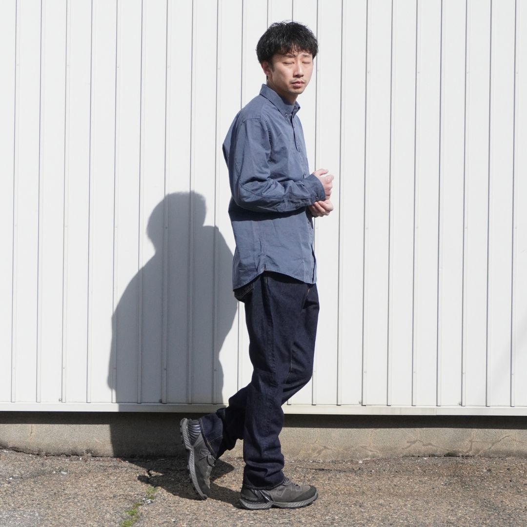 DWELLER B.D. L/S SHIRT C/Li TWILL PIGMENT DYE