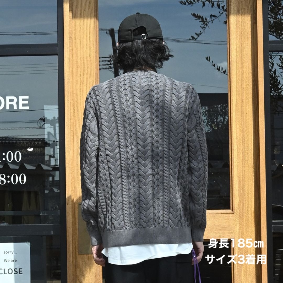 MARINER PULLOVER ARAN SWEATER COTTON YARN