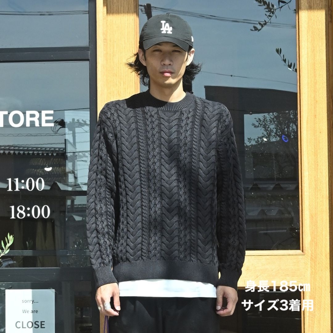 MARINER PULLOVER ARAN SWEATER COTTON YARN | nonnative | A(e)_STORE
