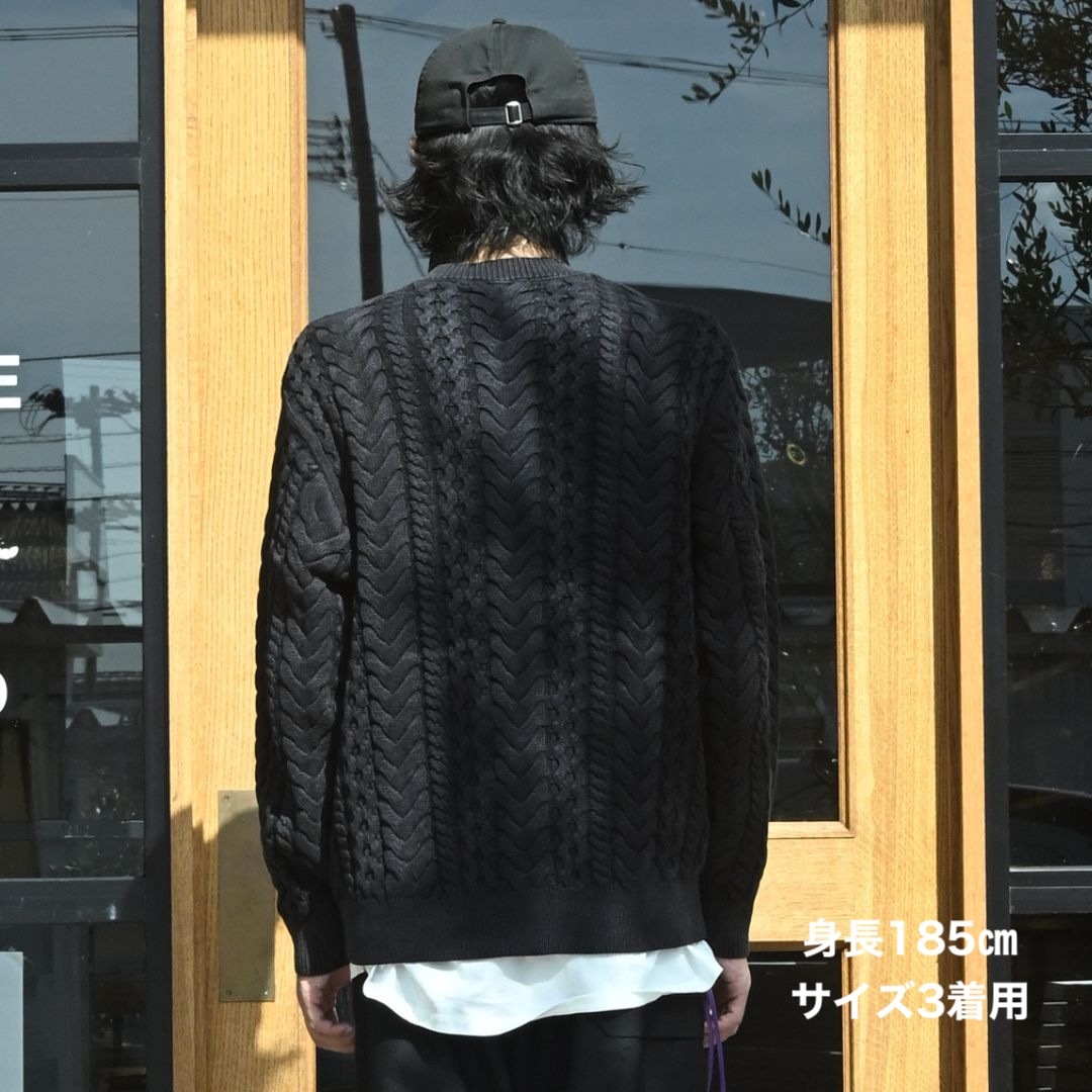 MARINER PULLOVER ARAN SWEATER COTTON YARN | nonnative | A(e)_STORE