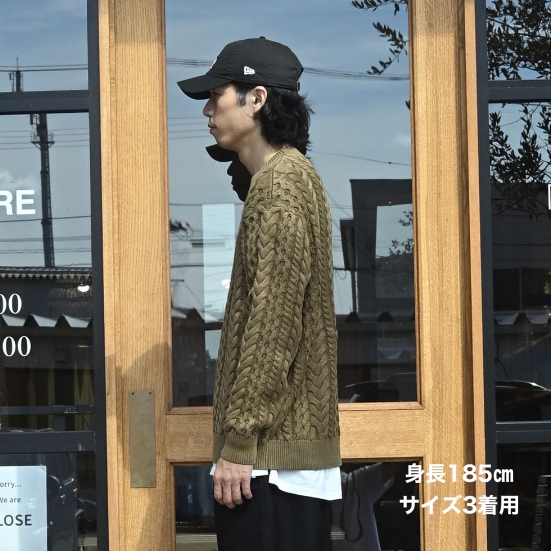 MARINER PULLOVER ARAN SWEATER COTTON YARN | nonnative | A(e)_STORE