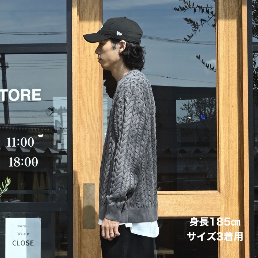 MARINER PULLOVER ARAN SWEATER COTTON YARN