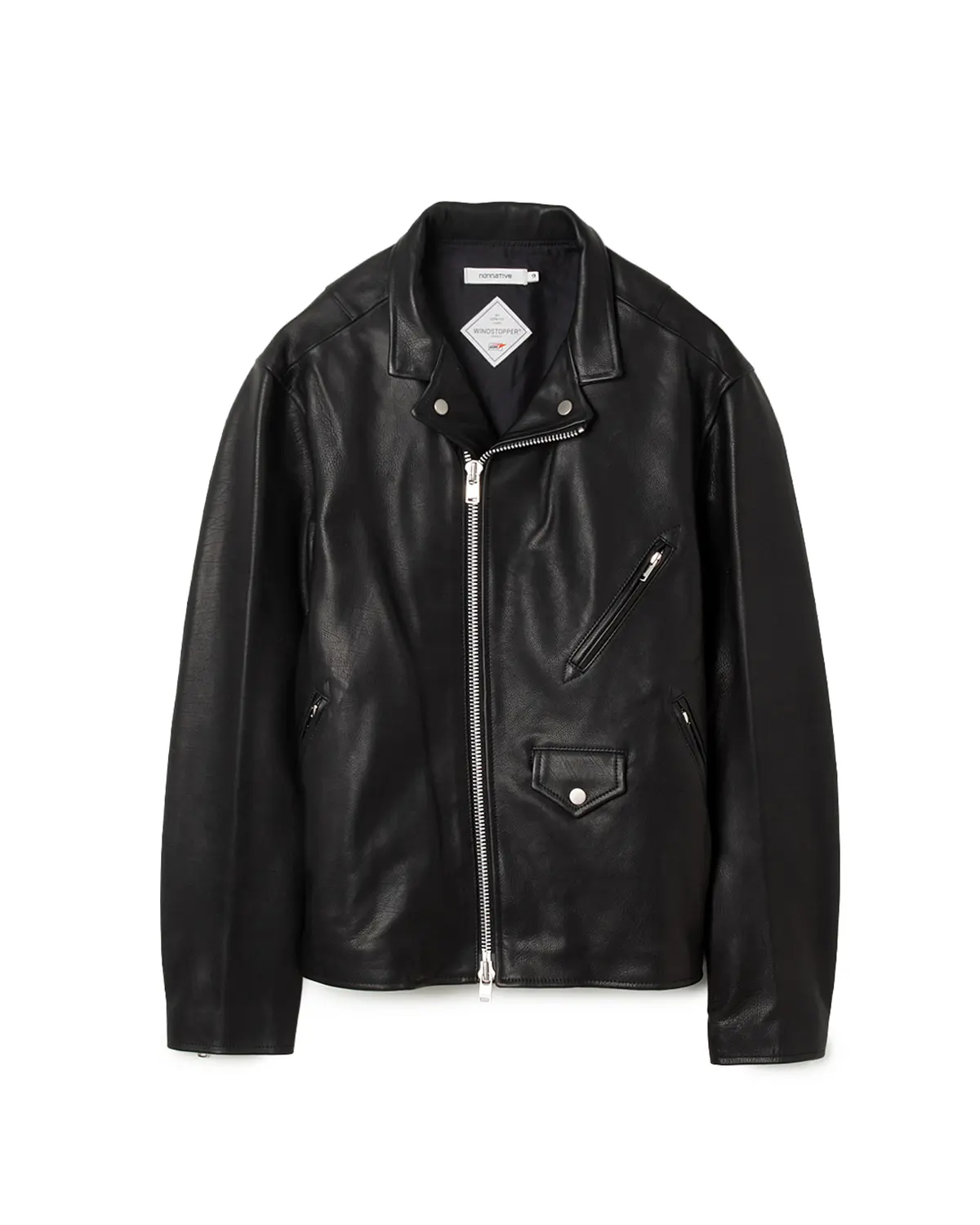 【美品】nonnative BIKER BLOUSON COW LEATHER RIDER BLOUSON COW LEATHER WITH WINDSTOPPER | nonnative | A(e)_STORE