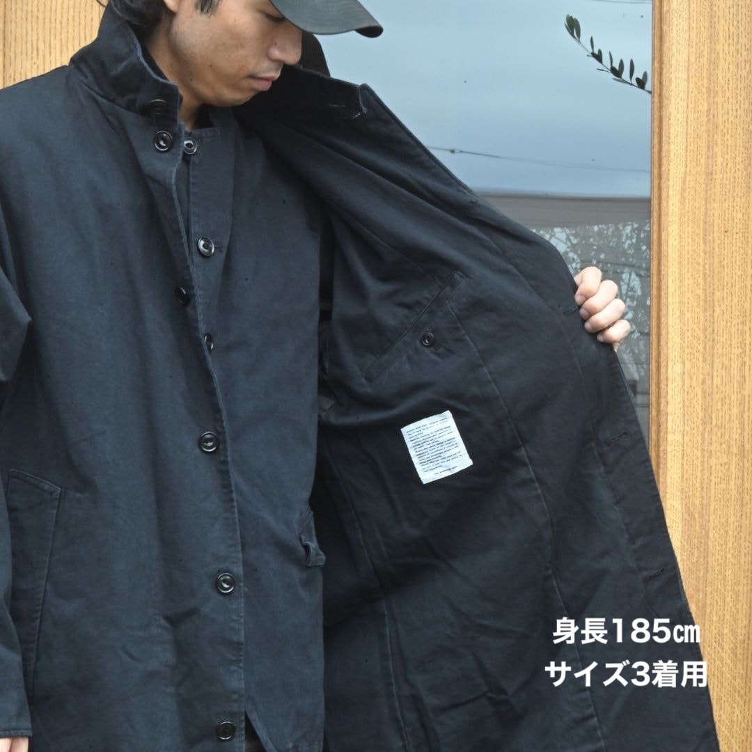 WANDERER LONG COAT C/Li CANVAS SULFUR DYE WITH WINDSTOPPER