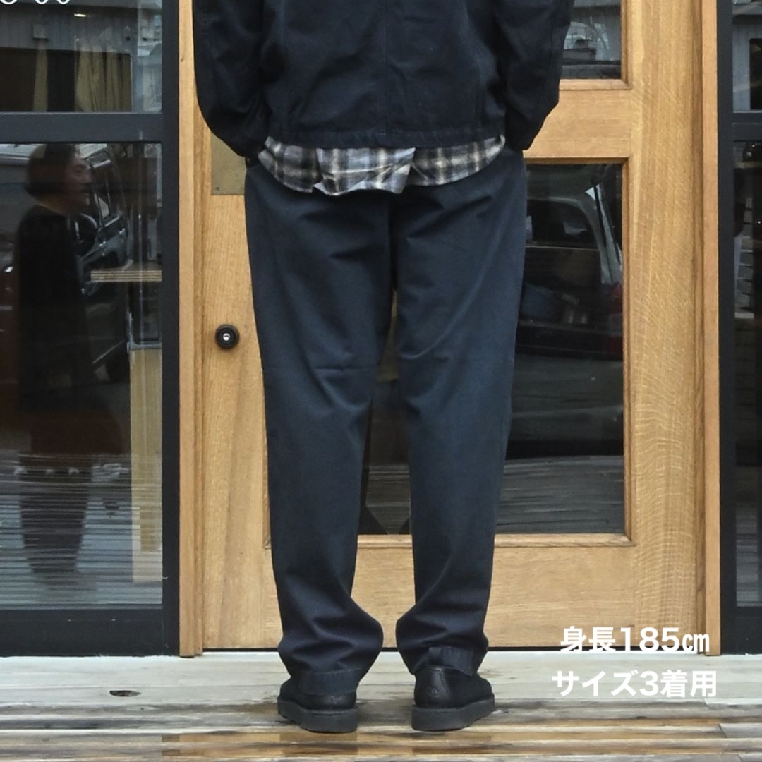 OFFICER CHINO TROUSERS C/Li CANVAS SULFUR DYE