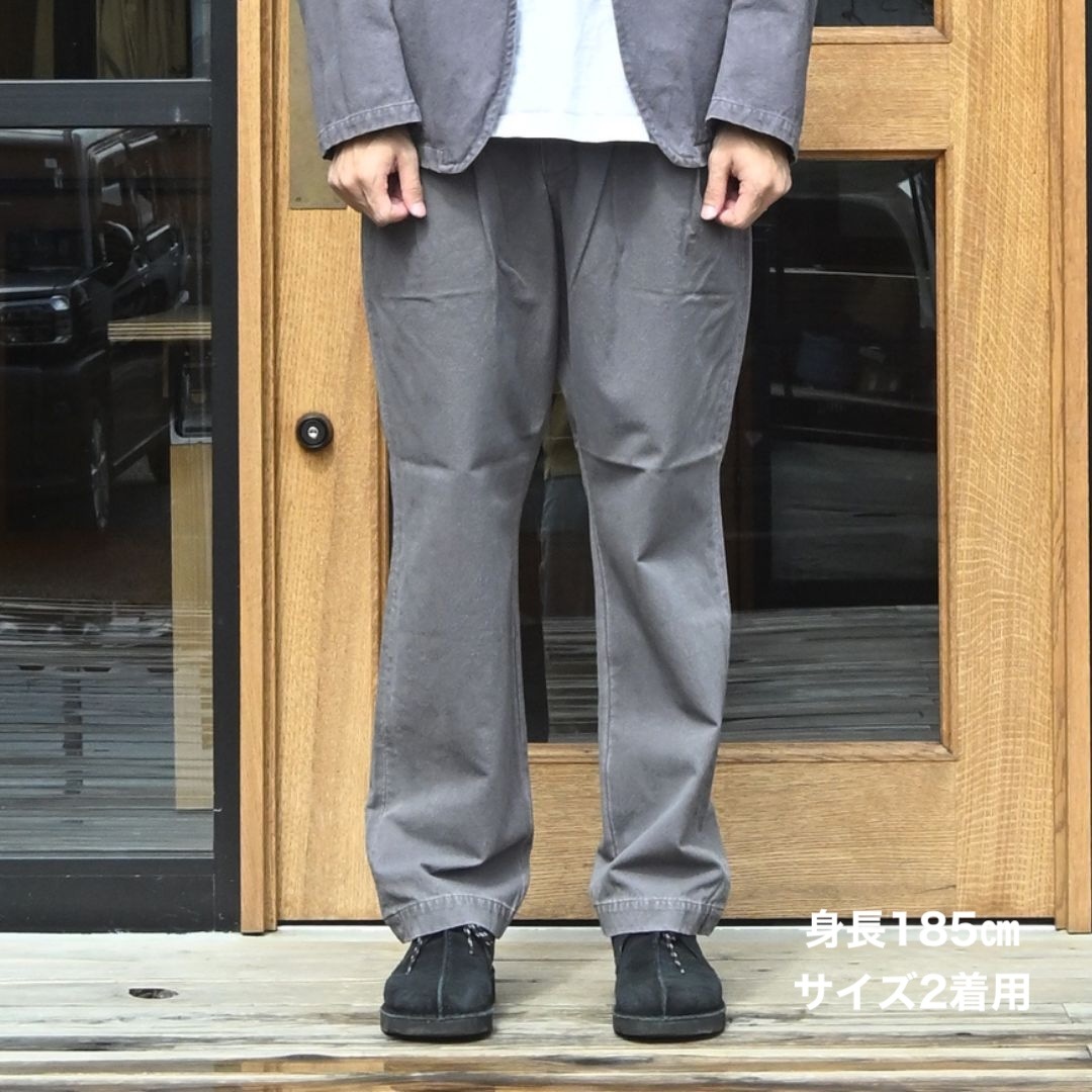 OFFICER CHINO TROUSERS C/Li CANVAS SULFUR DYE