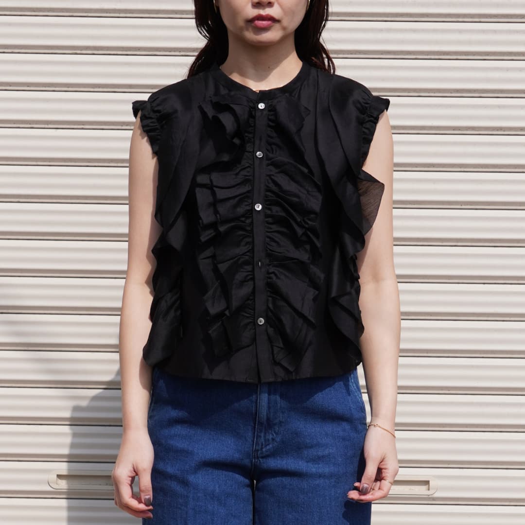 STANDARD / chanderi silk | BIRD BLOUSE black