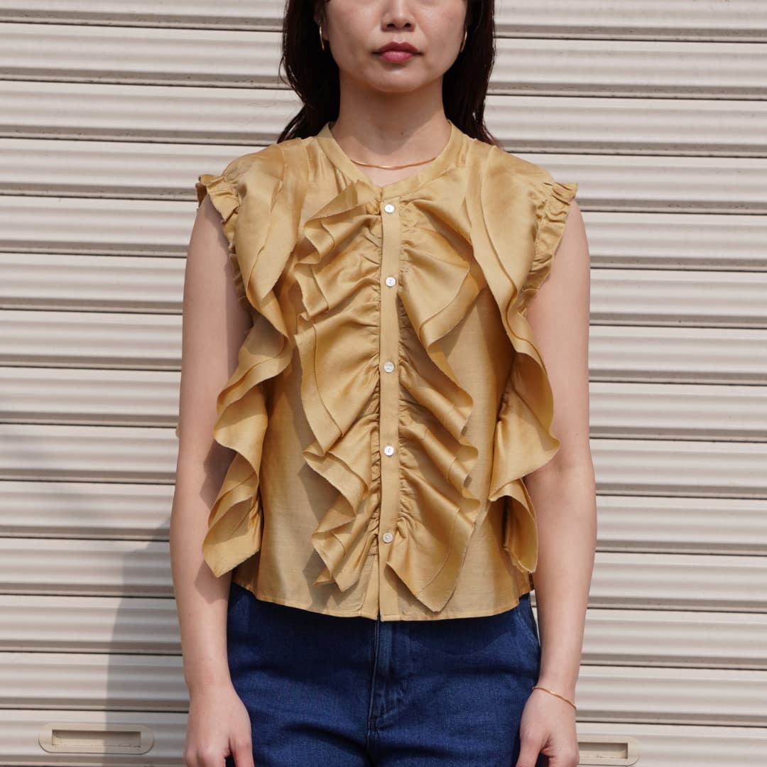 STANDARD / chanderi silk | BIRD BLOUSE camel