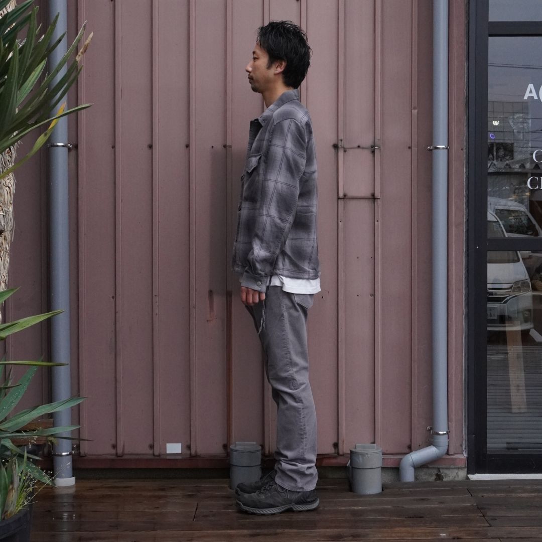 TROOPER SHIRT JACKET COTTON TWILL OMBRE CHECK by Rafu | nonnative