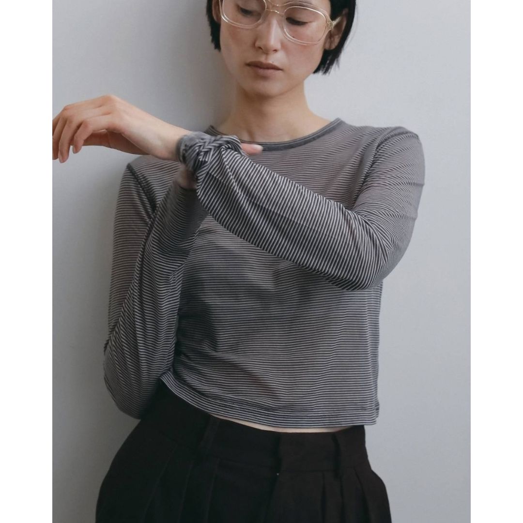 Sheer Border Long T-shirts 