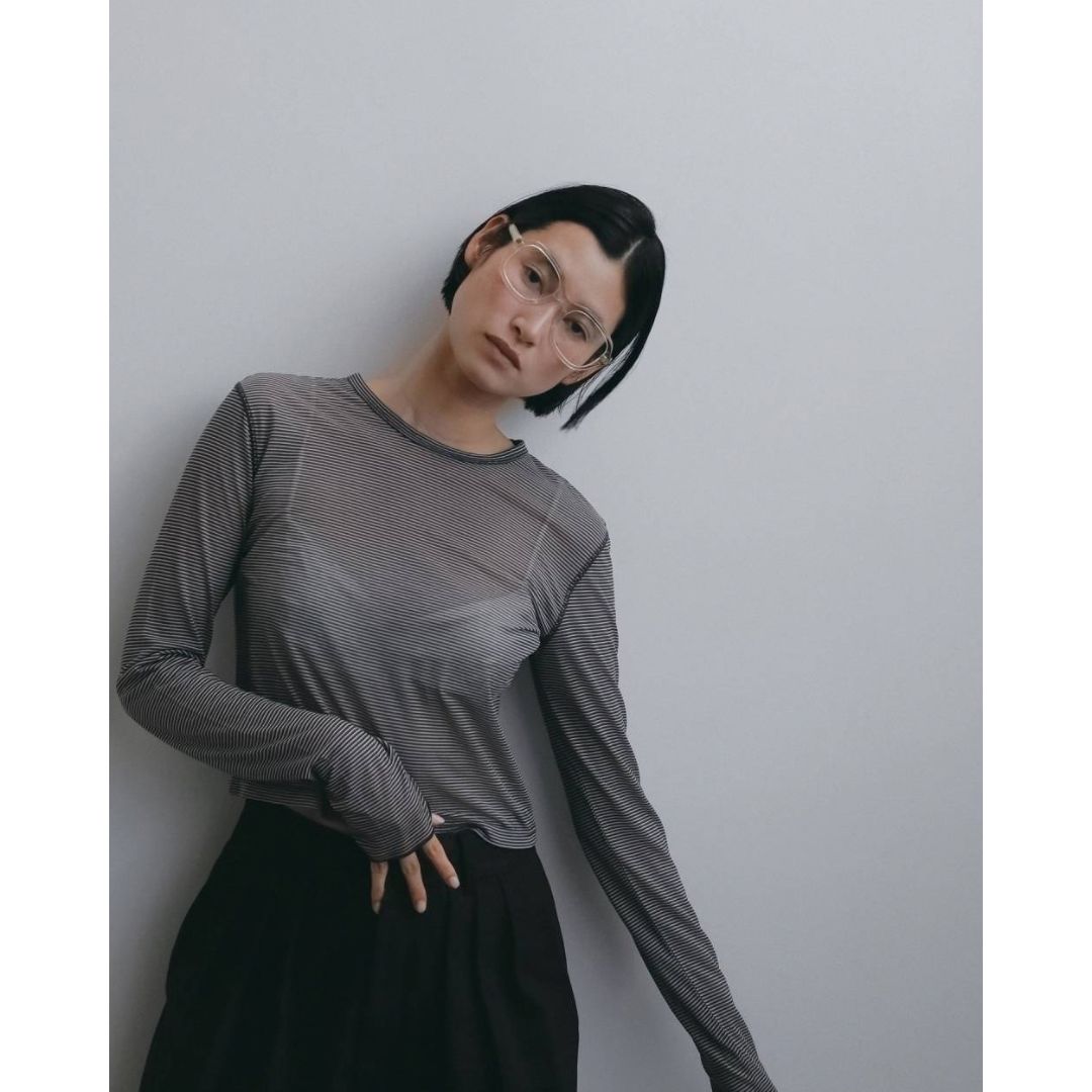 Sheer Border Long T-shirts 