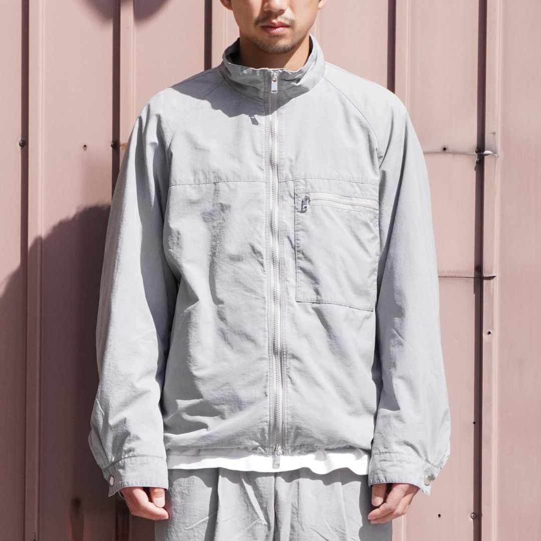 HIKER FULL ZIP JACKET NYLON RIPSTOP PIGMENT DYE WITH WINDSTOPPER