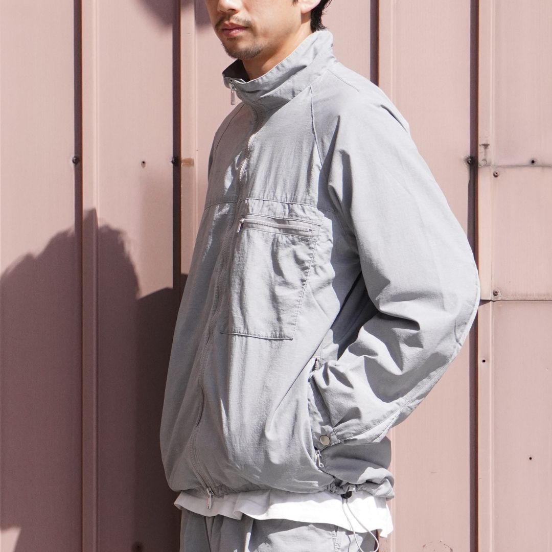 HIKER FULL ZIP JACKET NYLON RIPSTOP PIGMENT DYE WITH WINDSTOPPER