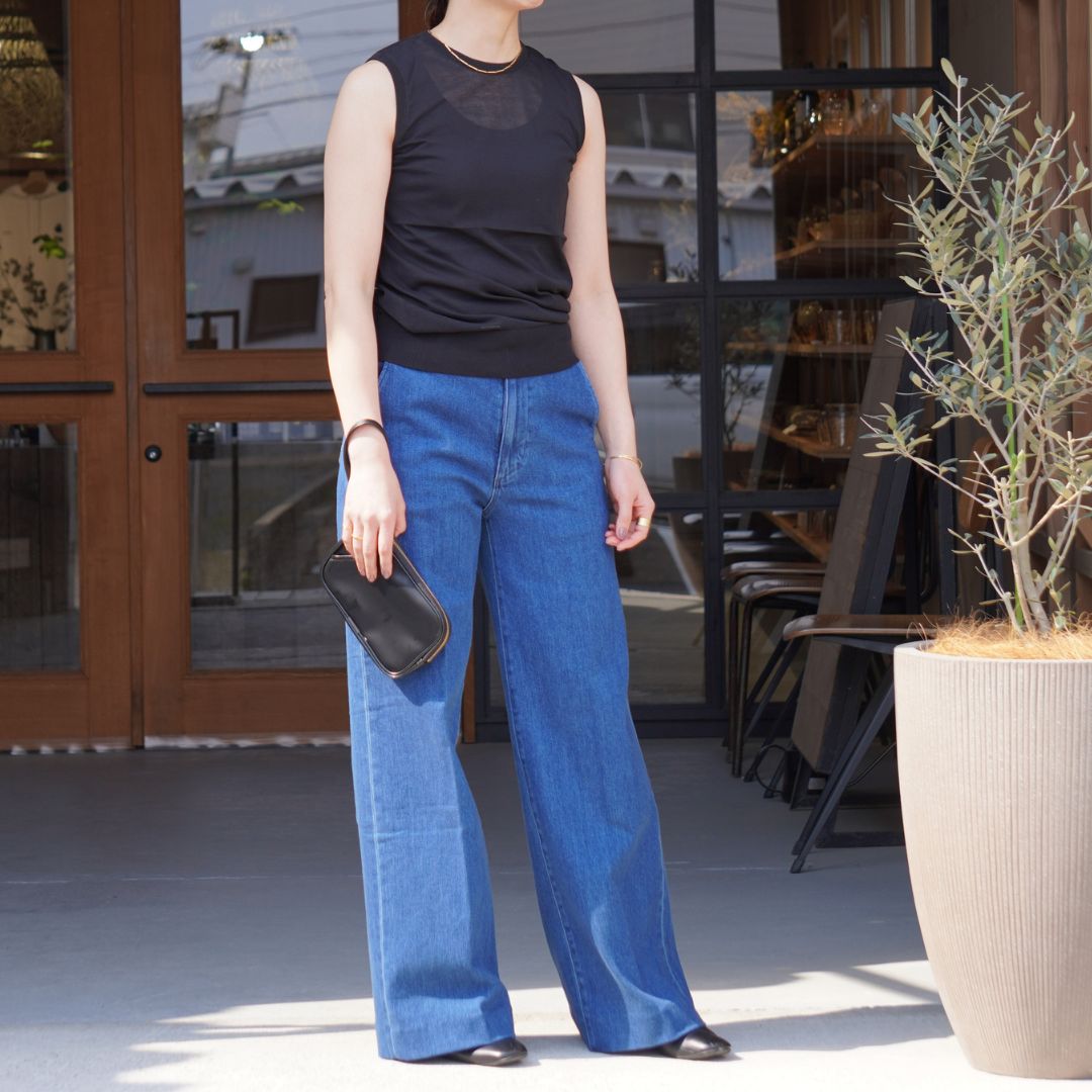 STANDARD / SKIN KNIT｜NO SLEEVE BLACK | Wonder full life | A(e)_STORE