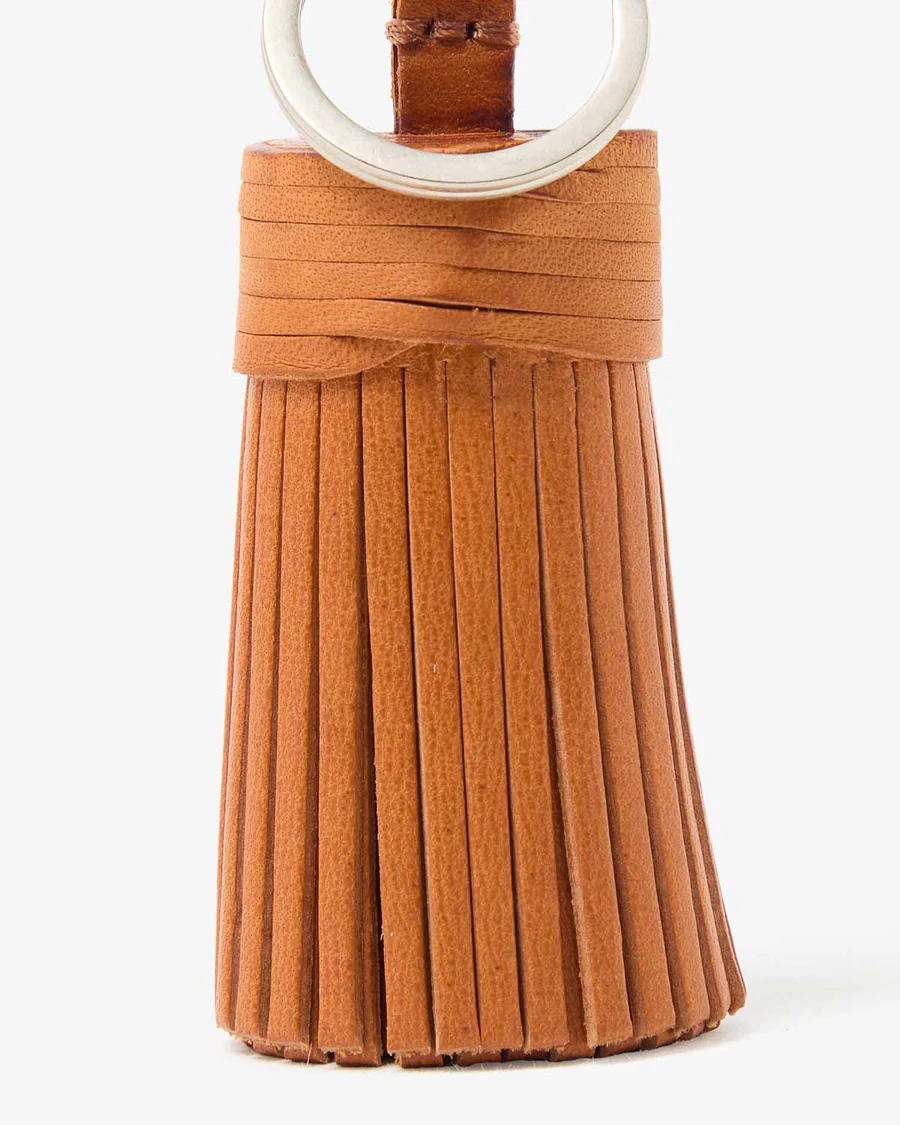 TASSEL KEY RING with HORSE LEATHER