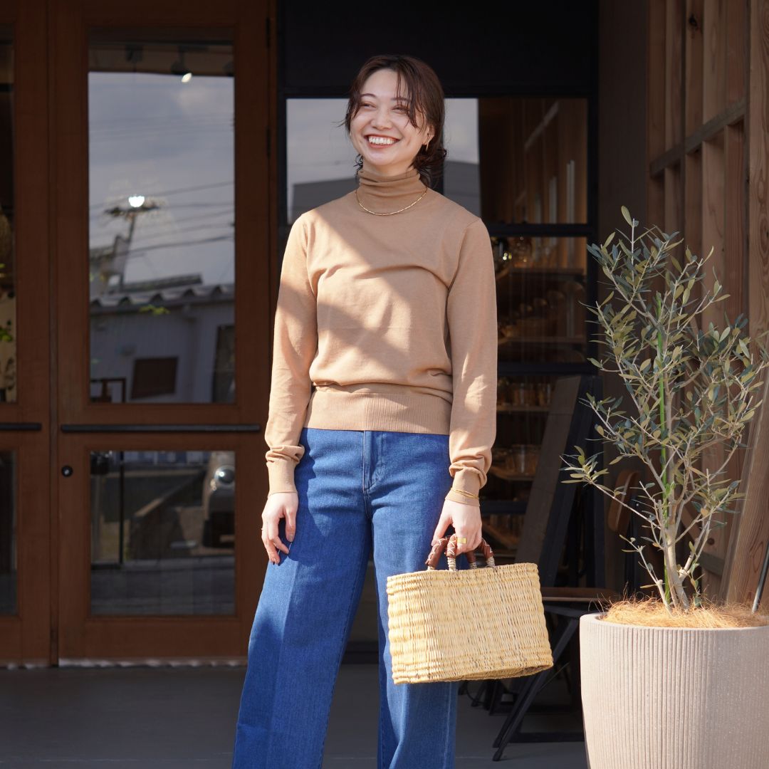 STANDARD / SKIN KNIT｜TURTLE NECK BEIGE