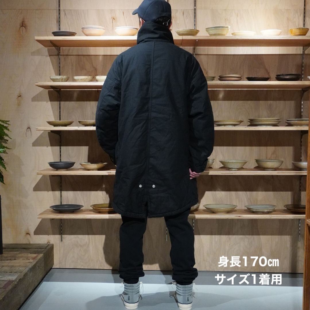 TROOPER PUFF COAT COTTON BACKSATIN PIGMENT DYE WITH WINDSTOPPER