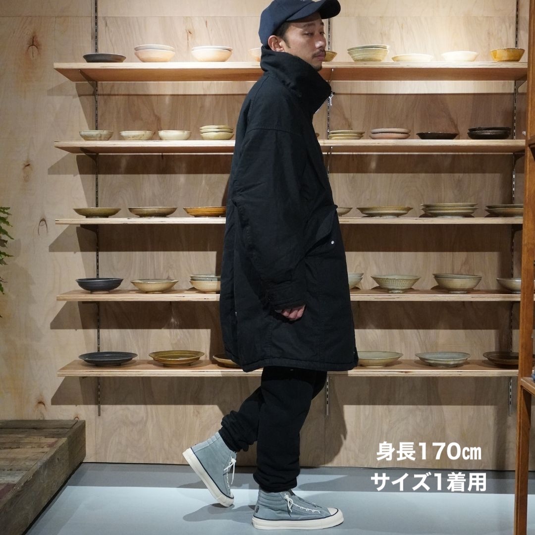 TROOPER PUFF COAT COTTON BACKSATIN PIGMENT DYE WITH WINDSTOPPER