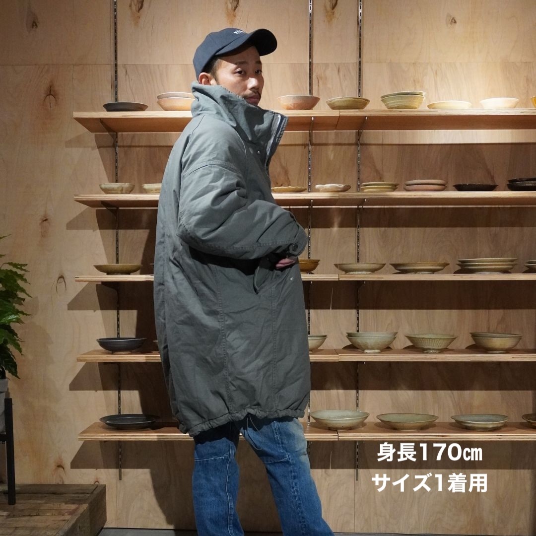 TROOPER PUFF COAT COTTON BACKSATIN PIGMENT DYE WITH WINDSTOPPER