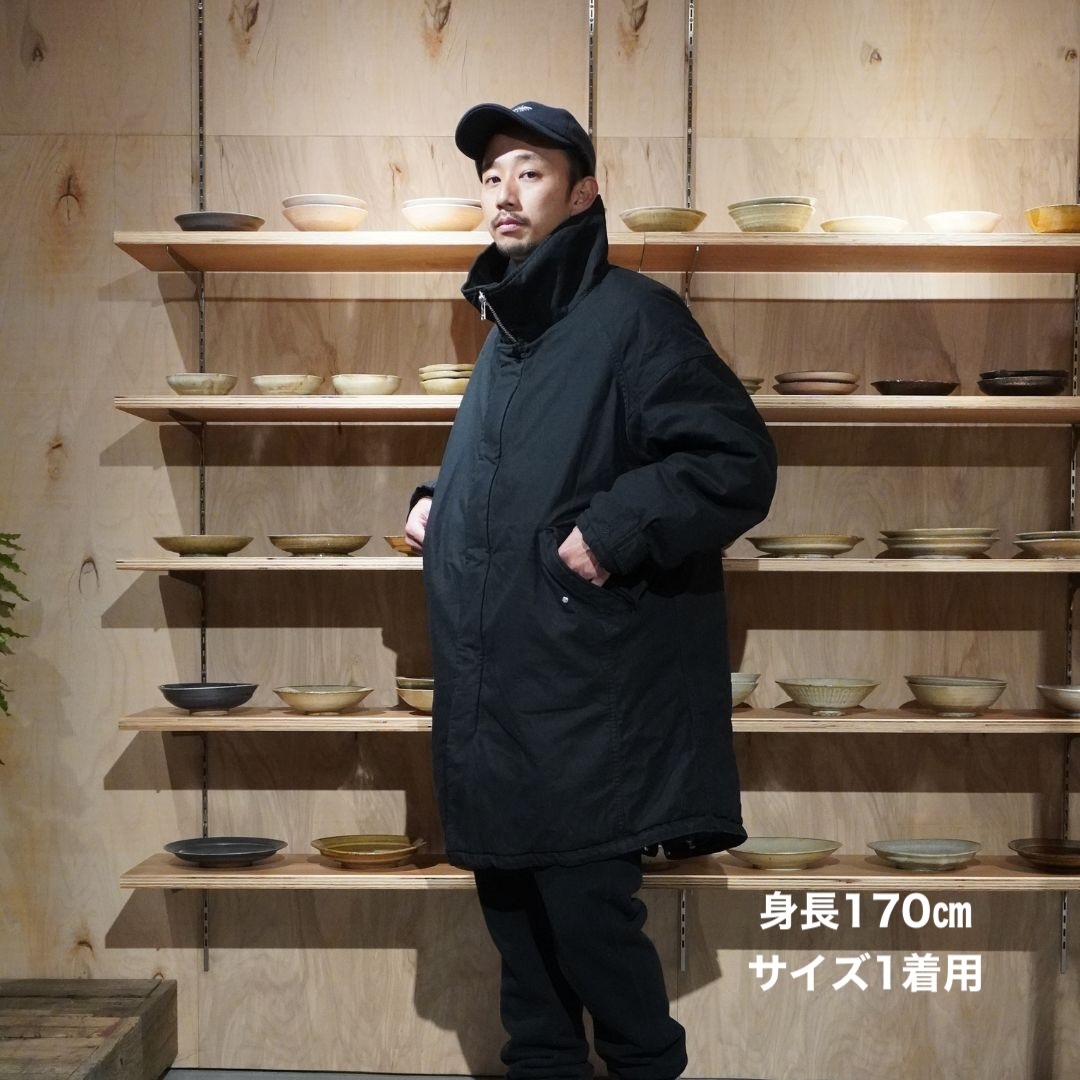 TROOPER PUFF COAT COTTON BACKSATIN PIGMENT DYE WITH WINDSTOPPER