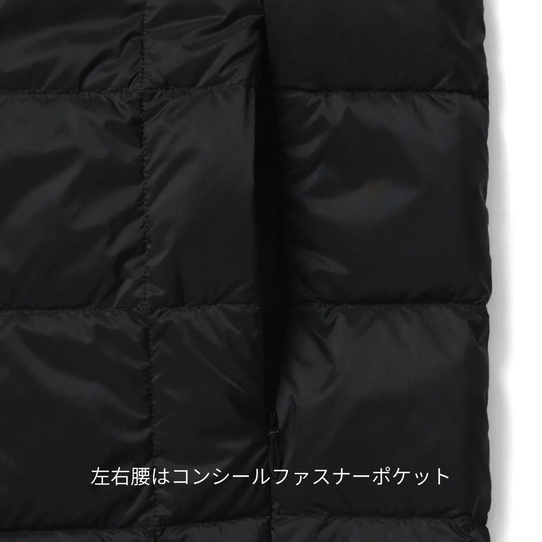 ベーシック クルーネックボタン インナーダウンジャケット