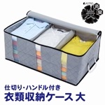 活性炭ハンドル付衣類収納ケース（大）171-46