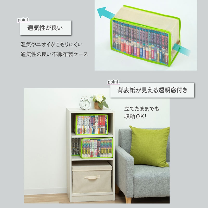 B6判サイズコミック本収納ケース（3枚組） 609-03 | 収納用品,本