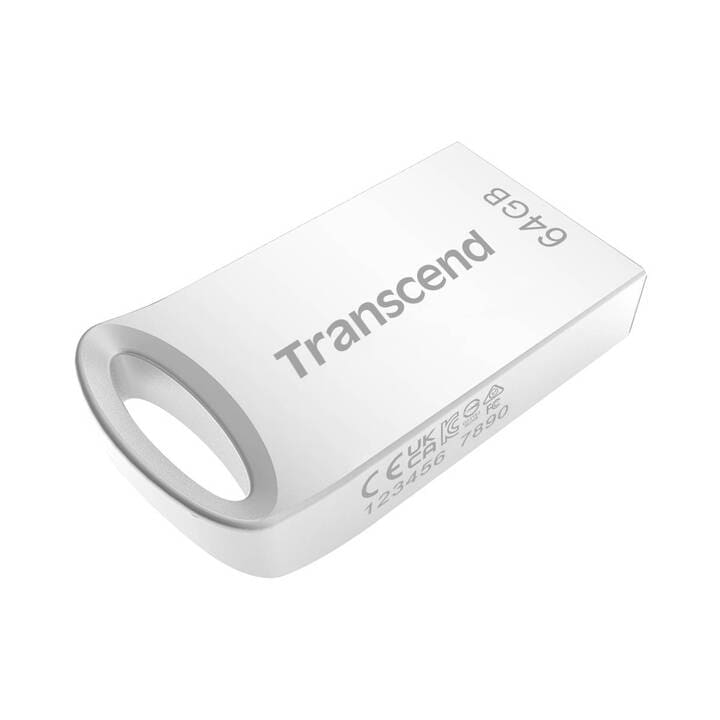 Transcend トランセンドジャパン TS64GJF710S JetFlash 710 シルバー 64GB USBコネクタ奥