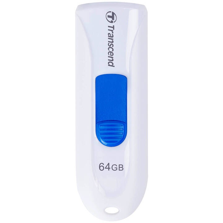 Transcend トランセンドジャパン TS64GJF790W JetFlash 790 ホワイト 64GB コネクタ収納時