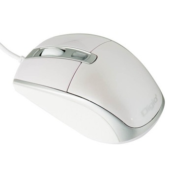ナカバヤシ MUS-UKT112W Digio2 光学式 3ボタン 有線マウス ホワイト
