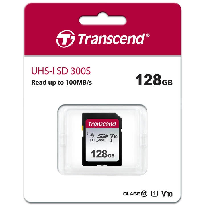Transcend トランセンドジャパン TS128GSDC300S SDXCカード 300S 128GB パッケージ