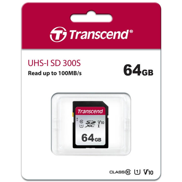 Transcend トランセンドジャパン TS64GSDC300S SDXCカード 300S 64GB パッケージ