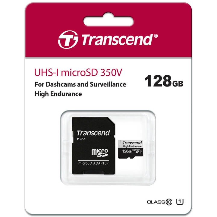 Transcend トランセンドジャパン TS128GUSD350V マイクロSDXCカード 350V 128GB パッケージ