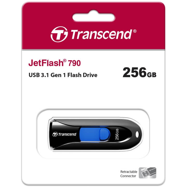 Transcend トランセンドジャパン TS256GJF790K JetFlash 790 ブラック 256GB パッケージ