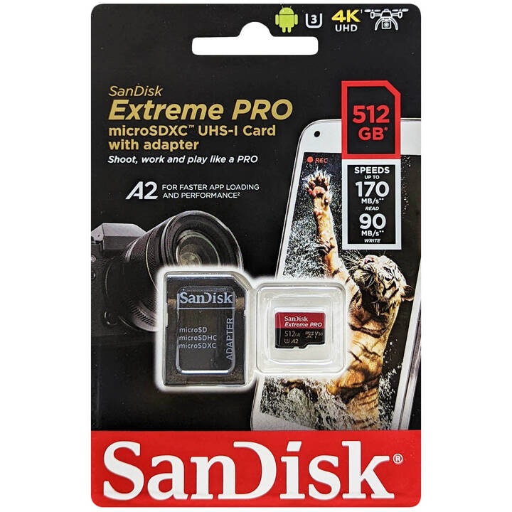 SanDisk サンディスク SDSQXCZ-512G-GN6MA 並行輸入品 マイクロSDXCカード Extreme PRO 512GB